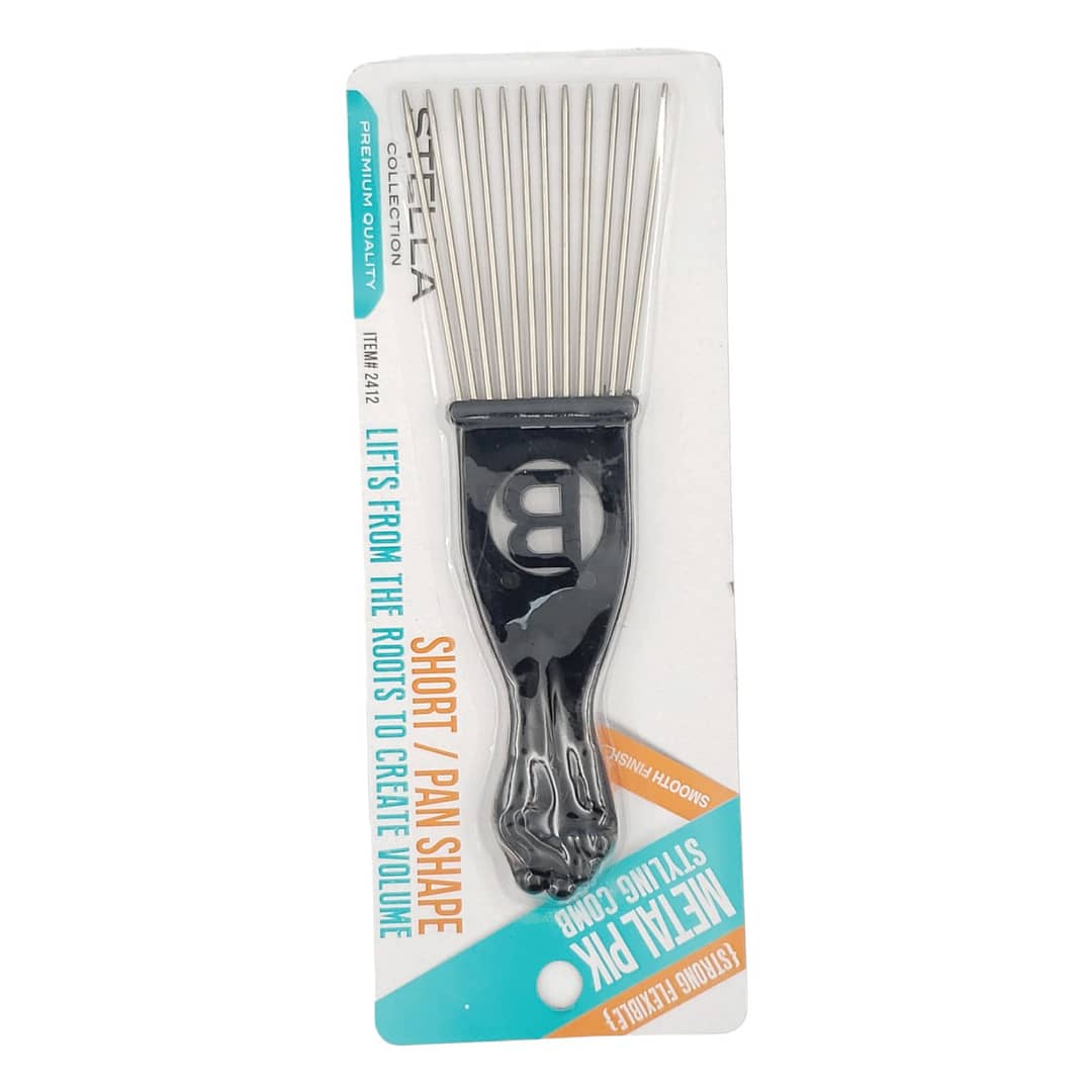 Stella Metal Pik Styling Comb Short/Pan Shape2412 Stella Metal Pik Styling Comb Short/Pan Shape2412