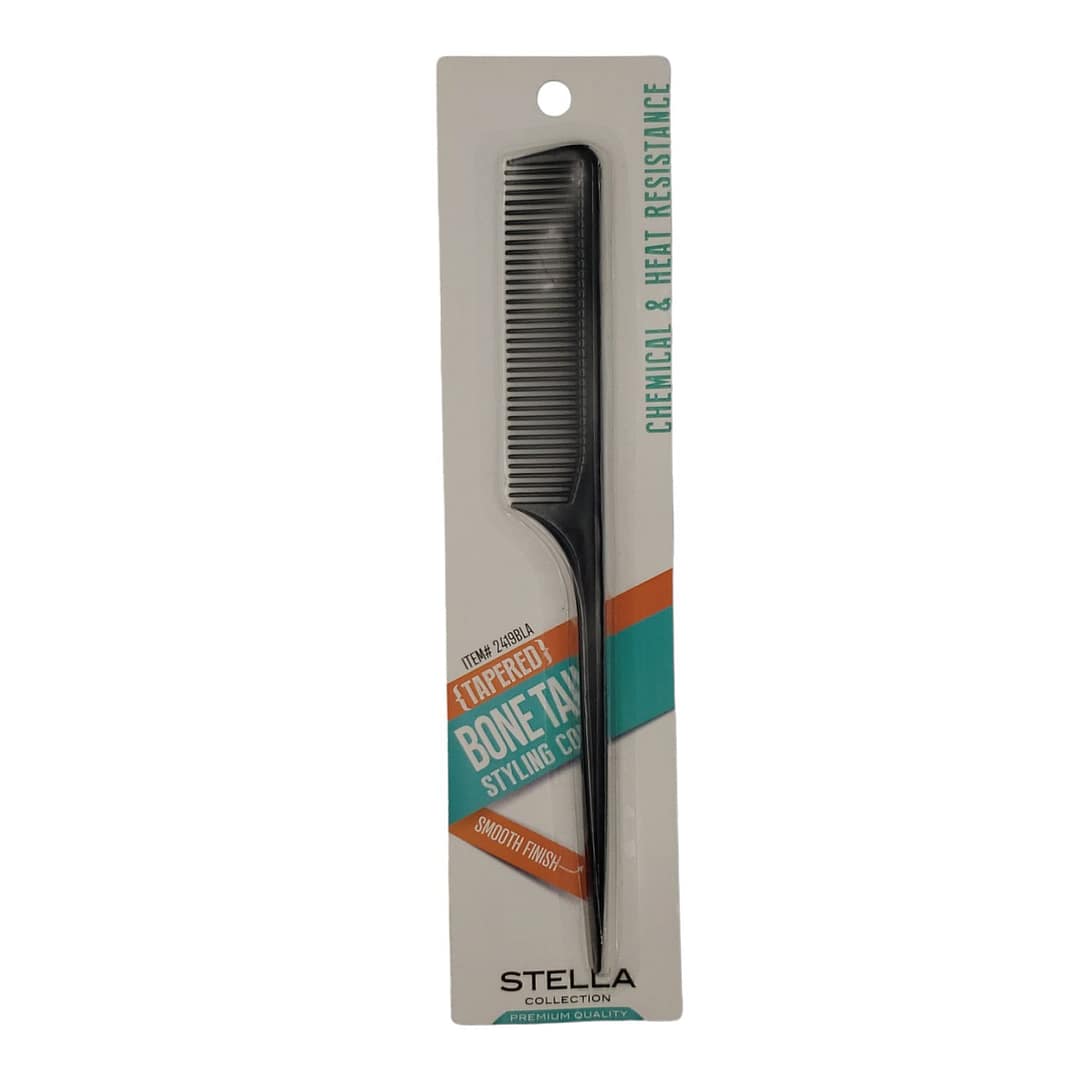 Stella Tapered Bone Tail Styling Comb 2419BLA Stella Tapered Bone Tail Styling Comb 2419BLA
