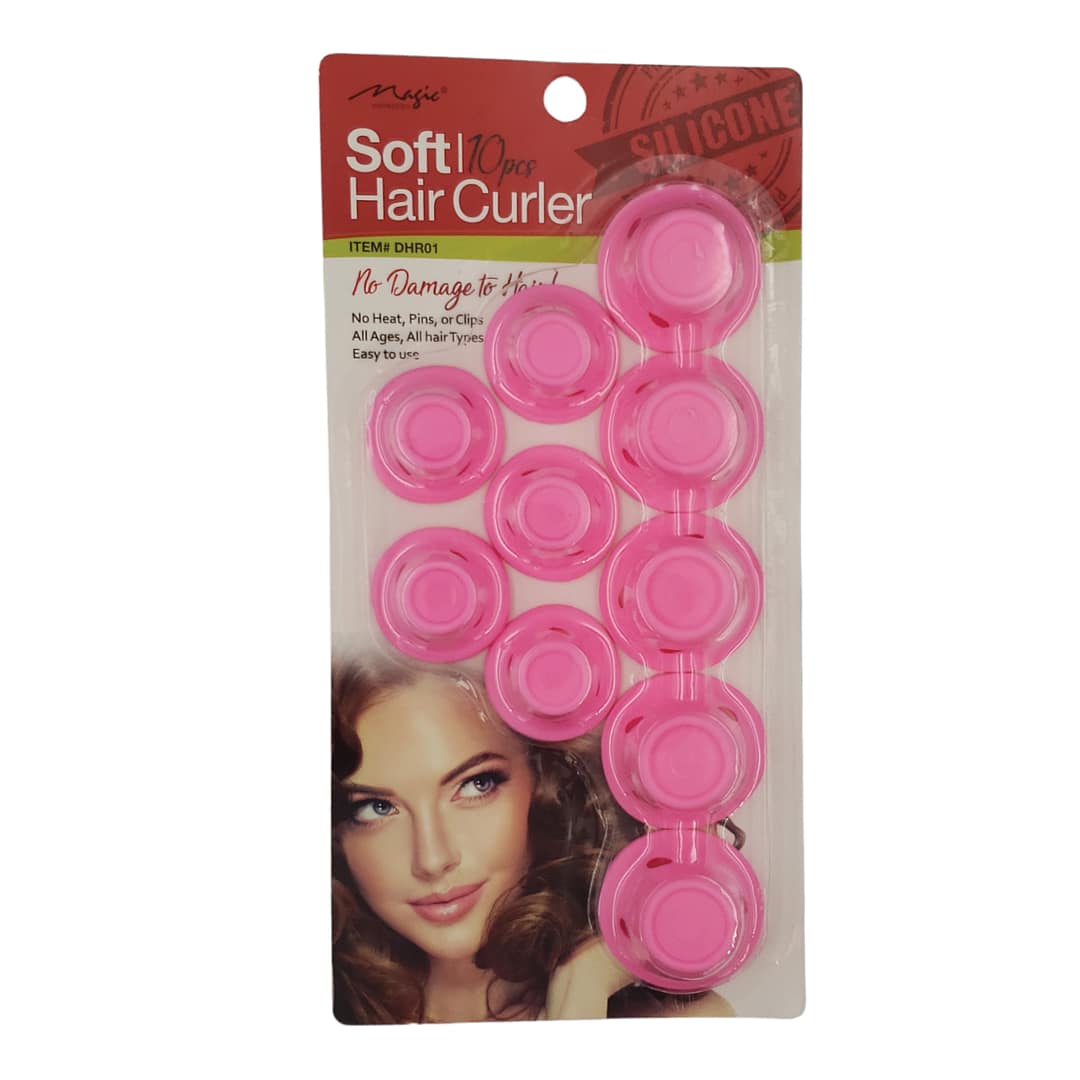 25 Magic Soft Hair Curler 10Pcs DHR01 Pink