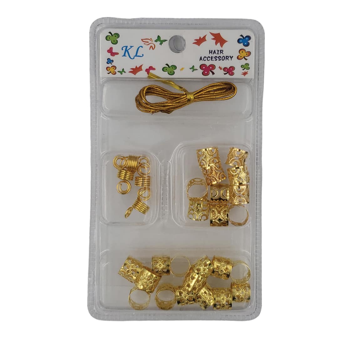 K.L Hair Accessory Metal Beads With String K.L Hair Accessory Metal Beads With String
