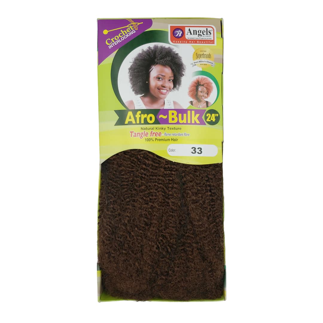 Angels Afro Bulk 24" Natural Kinky Texture 33 Angels Afro Bulk 24" Natural Kinky Texture 33