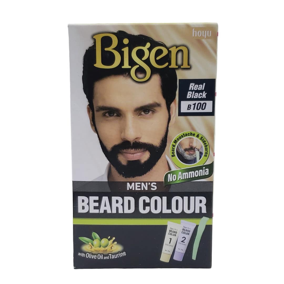 Bigen Men's Beard Colour Real Black B100 Bigen Men's Beard Colour Real Black B100