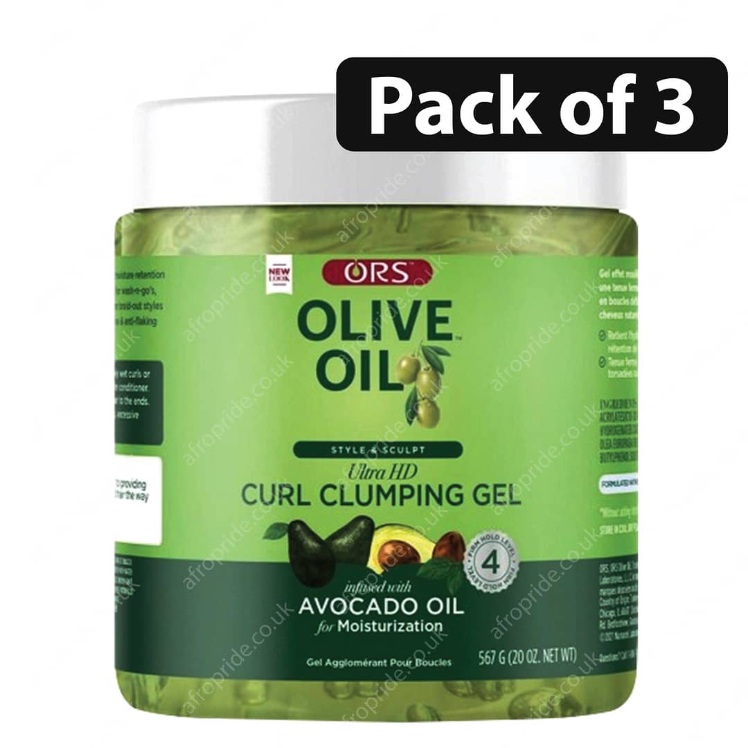 (Pack of 3) ORS Olive Oil Curl Clumping Gel with Avacado Oil 20oz (Pack of 3) ORS Olive Oil Curl Clumping Gel with Avacado Oil 20oz