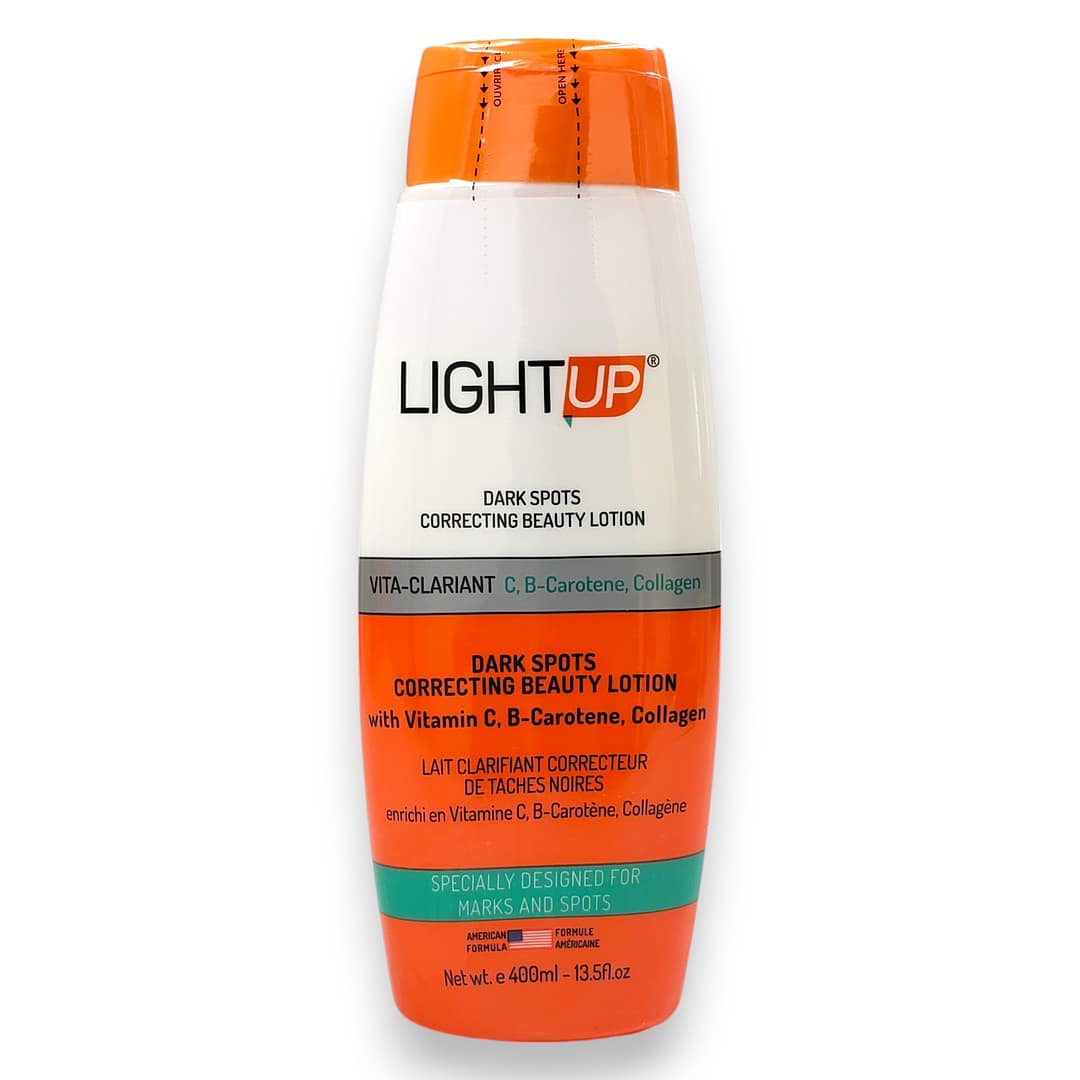 Light Up Dark Spots Correcting Beauty Lotion 400ml Front Light Up Dark Spots Correcting Beauty Lotion 400ml Front