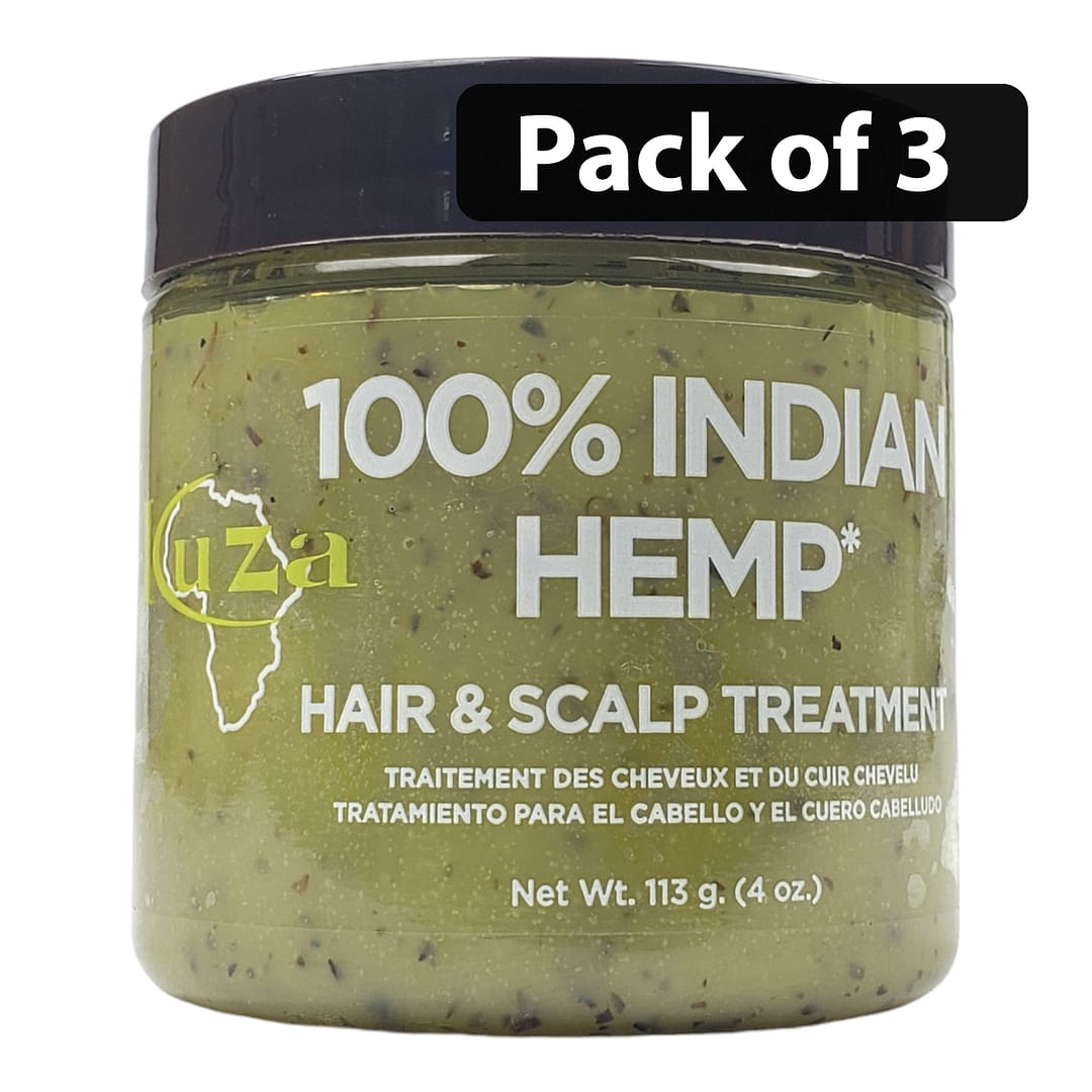 (Pack of 3) Kuza 100% Indian Hemp Hair & Scalp treatment 4oz (Pack of 3) Kuza 100% Indian Hemp Hair & Scalp treatment 4oz