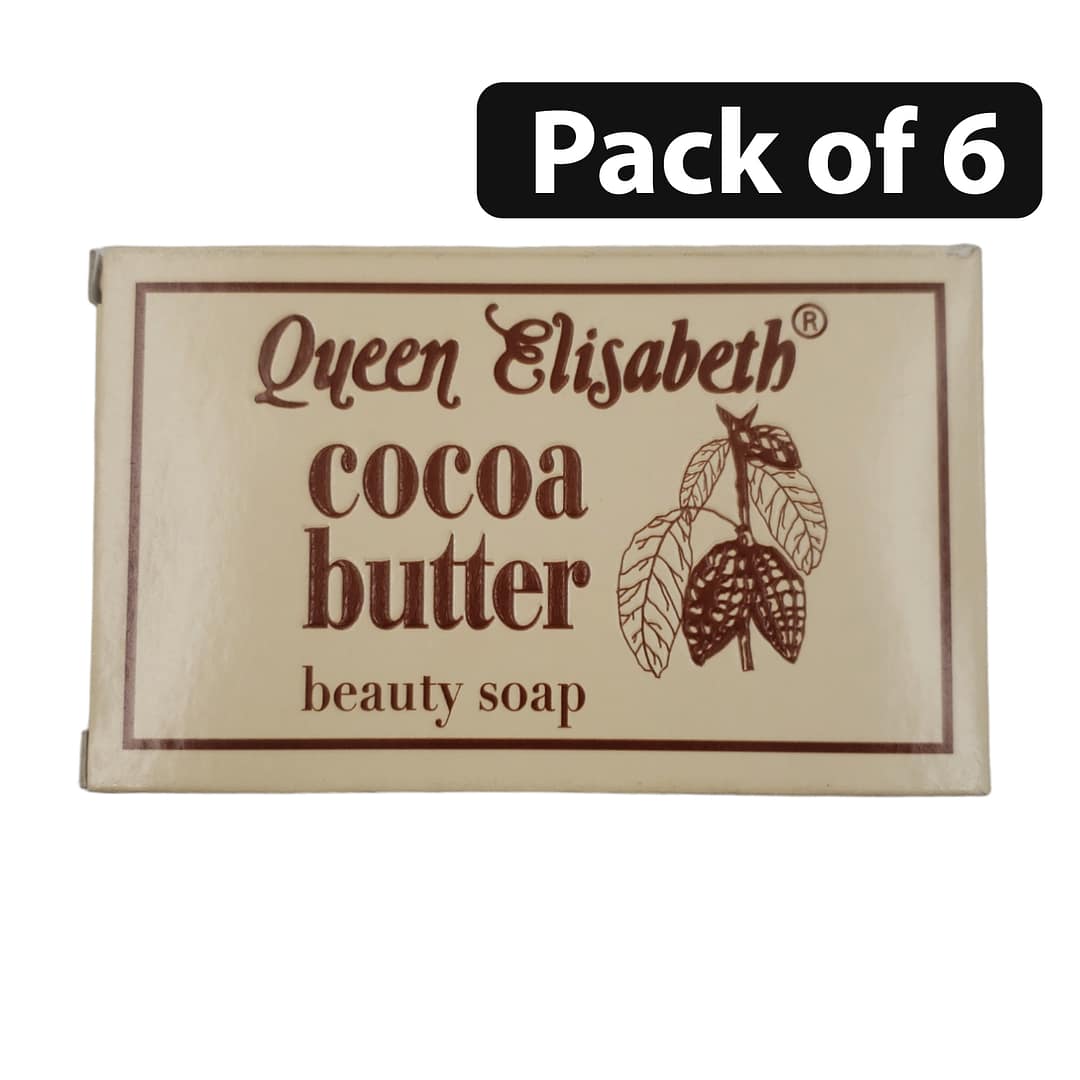 (Pack of 6) Queen Elisabeth Cocoa Butter Beauty Soap 20g (Pack of 6) Queen Elisabeth Cocoa Butter Beauty Soap 20g
