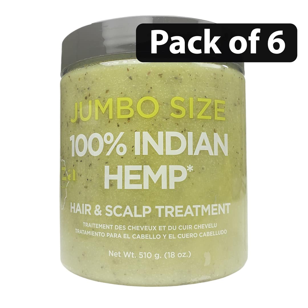 (Pack of 6)Kuza Indian Hemp Hair & Scalp Treatment Jumbo Size 18oz (Pack of 6)Kuza Indian Hemp Hair & Scalp Treatment Jumbo Size 18oz