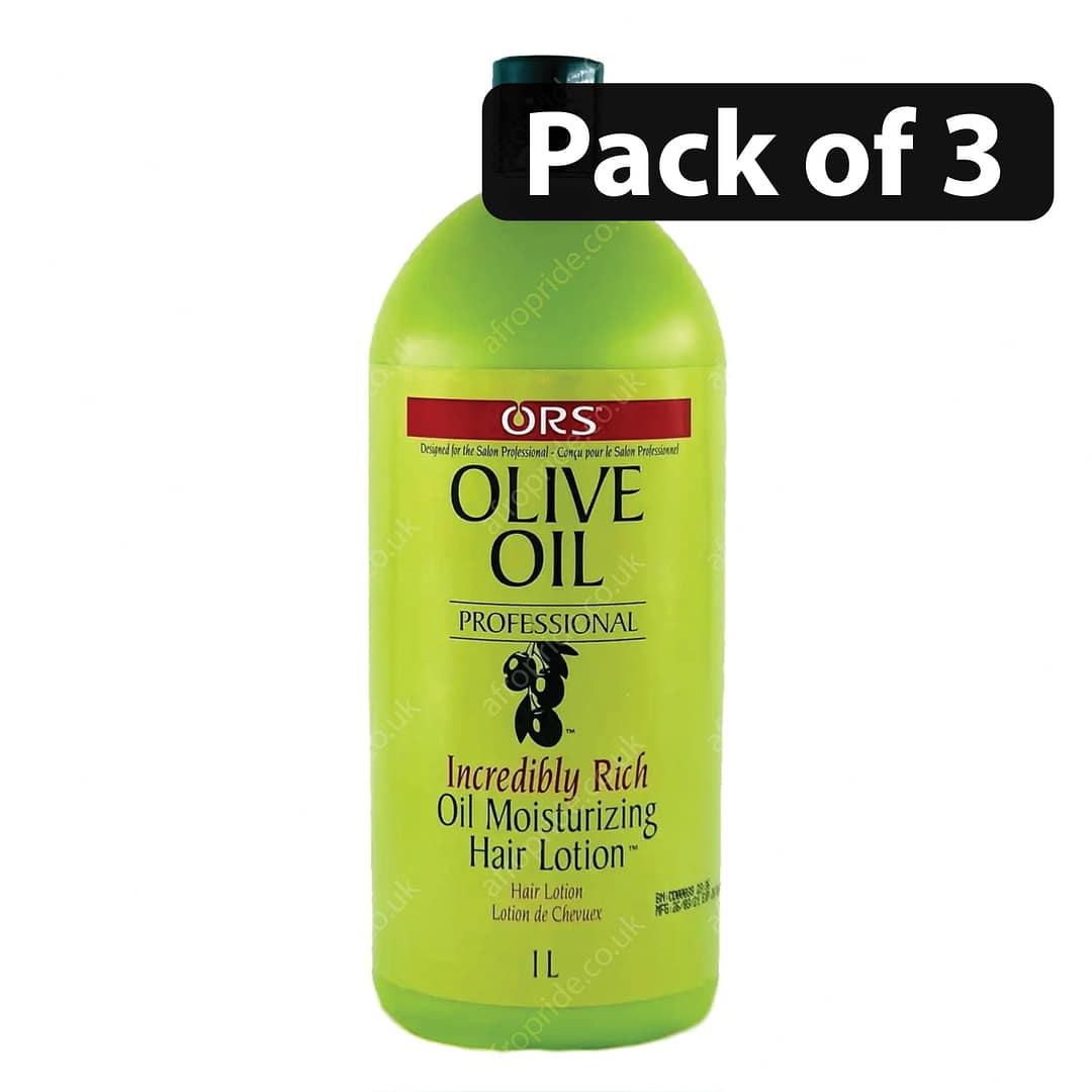 (Pack of 3) ORS Oil Moisturizing Hair Lotion 1L (Pack of 3) ORS Oil Moisturizing Hair Lotion 1L