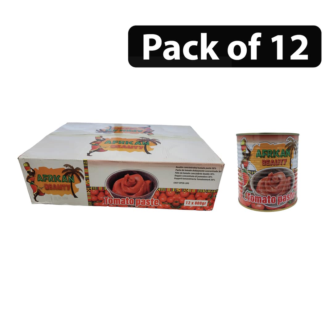 (Pack of 12) African Beauty Tomato Paste 800g (2) (Pack of 12) African Beauty Tomato Paste 800g (2)