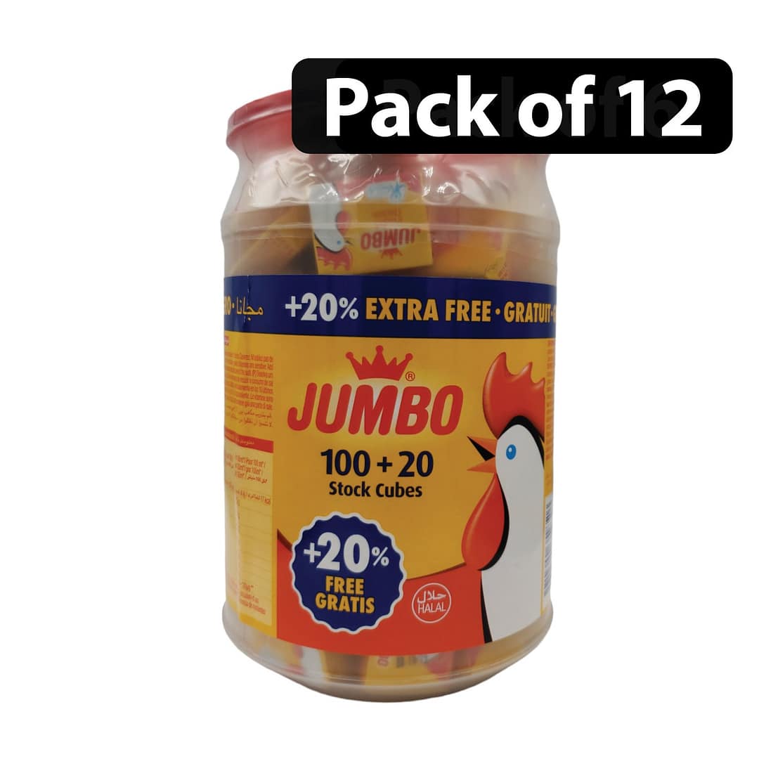 (Pack of 12) Jumbo Chicken Stock Cubes (120 Tablettes) 1200g (Pack of 12) Jumbo Chicken Stock Cubes (120 Tablettes) 1200g