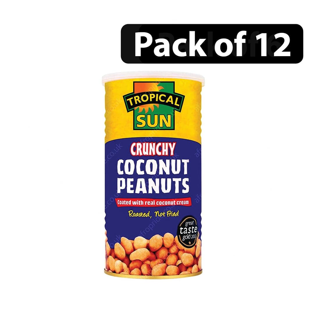 (Pack of 12) Tropical Sun Crunchy Coconut Peanut 330g (Pack of 12) Tropical Sun Crunchy Coconut Peanut 330g