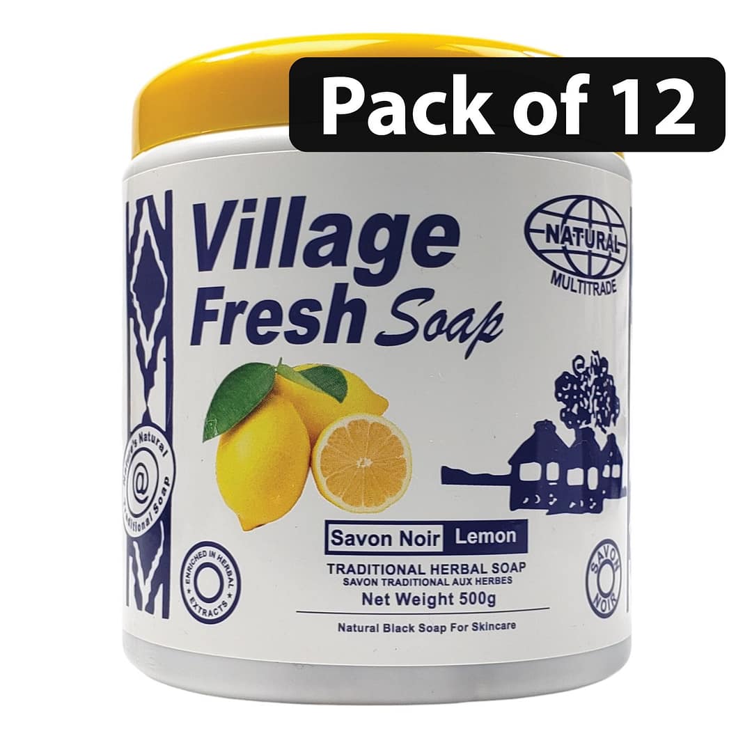 (Pack of 12) Village Fresh Soap Lemon 500g (Pack of 12) Village Fresh Soap Lemon 500g