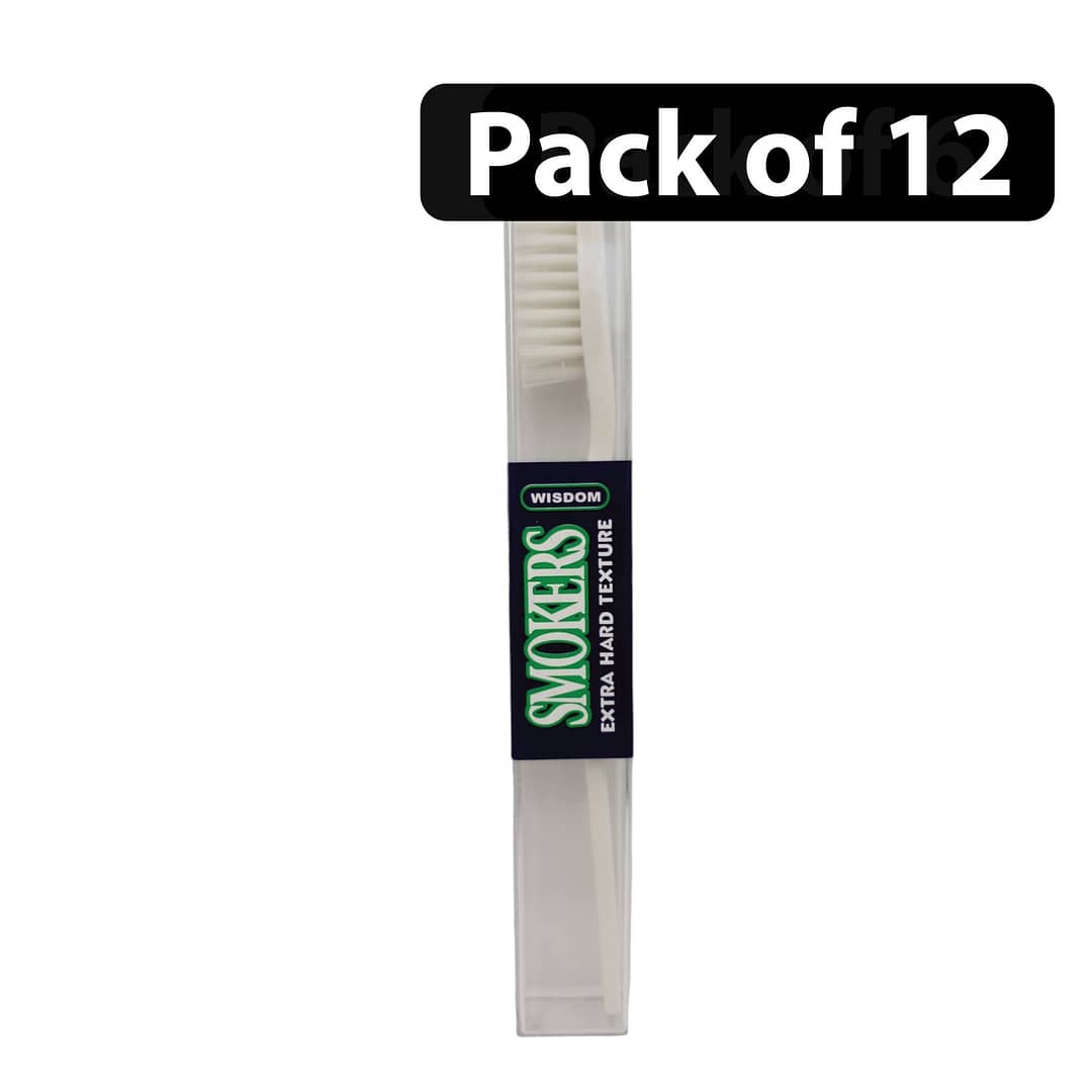 (Pack of 12) Wisdom Extra Hold Texture Toothbrush for Smokers (Pack of 12) Wisdom Extra Hold Texture Toothbrush for Smokers