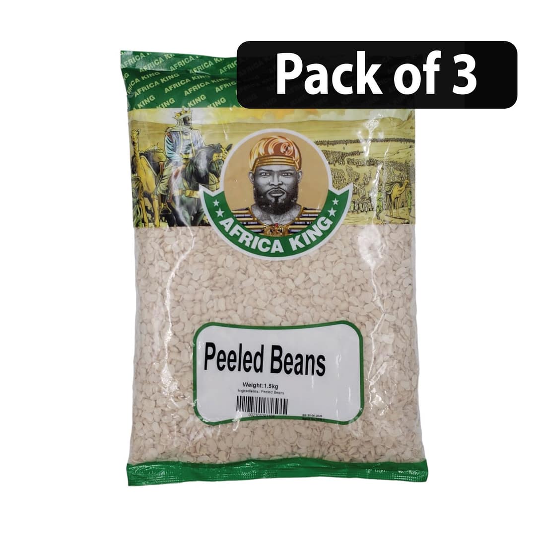 (Pack of 3) Africa King Peeled Beans 1.5kg (Pack of 3) Africa King Peeled Beans 1.5kg