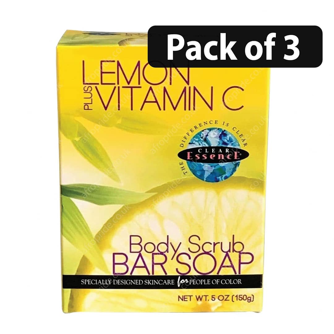 (Pack of 3) Clear Essence Lemon Plus Vitamin C Body Scrub Bar Soap 5oz (Pack of 3) Clear Essence Lemon Plus Vitamin C Body Scrub Bar Soap 5oz