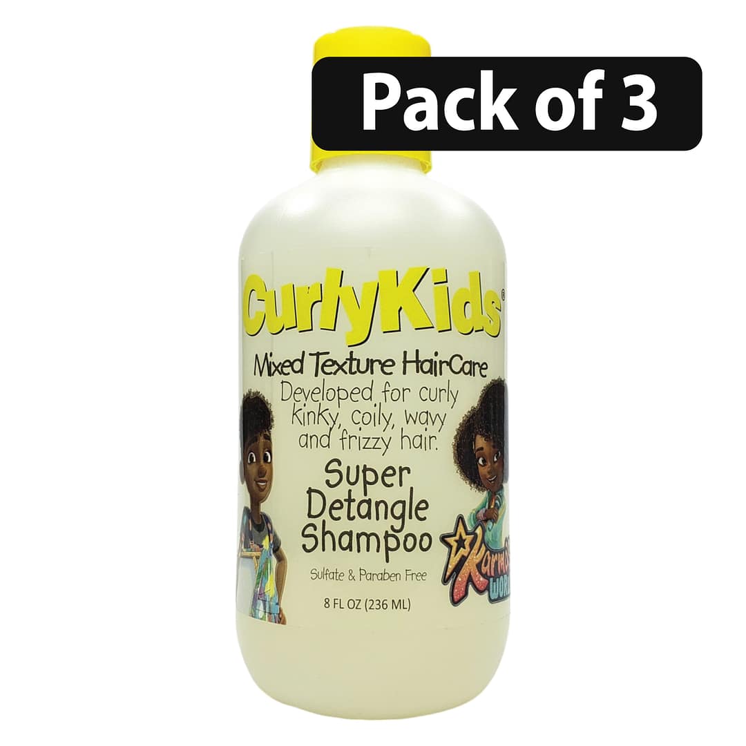 (Pack of 3) CurlyKids Super Detangle Shampoo 8oz (Pack of 3) CurlyKids Super Detangle Shampoo 8oz