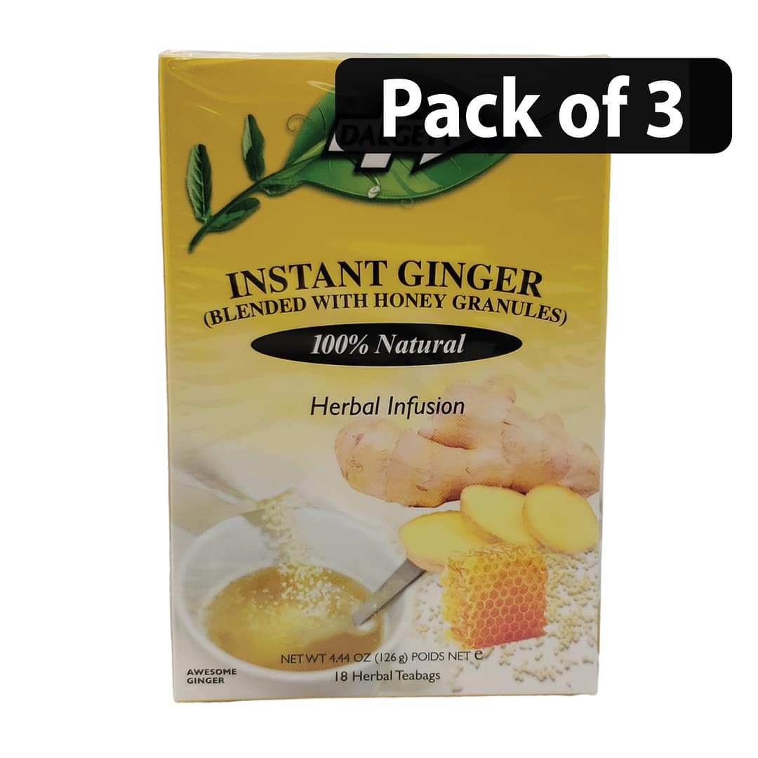 (Pack of 3) Dalgety Instant Ginger Herbal Infusion (18 Herbal Teabags) (Pack of 3) Dalgety Instant Ginger Herbal Infusion (18 Herbal Teabags)
