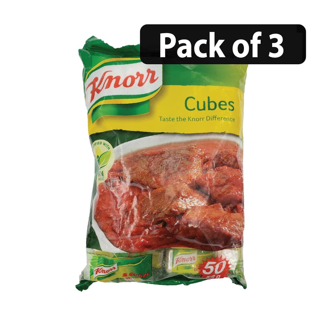 (Pack of 3) Knorr Cubes (50 x 8g) 400g (Pack of 3) Knorr Cubes (50 x 8g) 400g