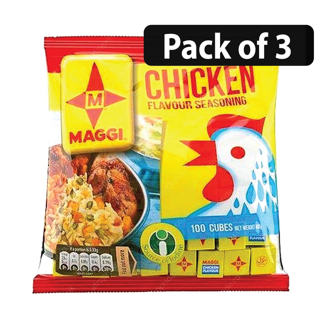 (Pack of 3) Maggi Chicken Cube 4g (100 Cubes) (Pack of 3) Maggi Chicken Cube 4g (100 Cubes)