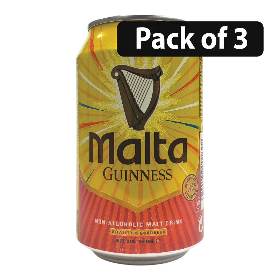 (Pack of 3) Malta Gunness Non Alcoholic Malt Drink 330ml (Pack of 3) Malta Gunness Non Alcoholic Malt Drink 330ml