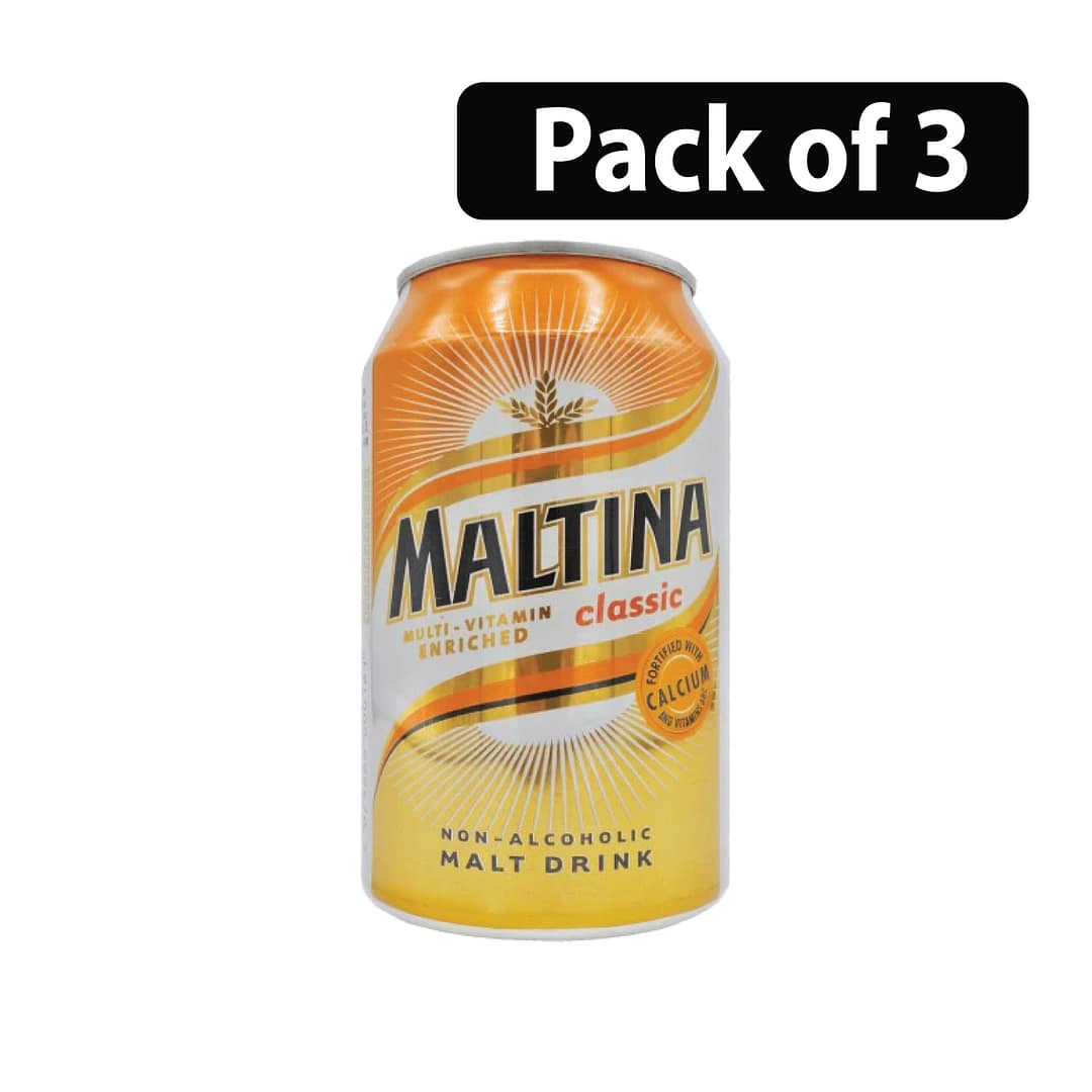 (Pack of 3) Maltina Classic Non-Alcoholic Malt Drink 330ml (Pack of 3) Maltina Classic Non-Alcoholic Malt Drink 330ml