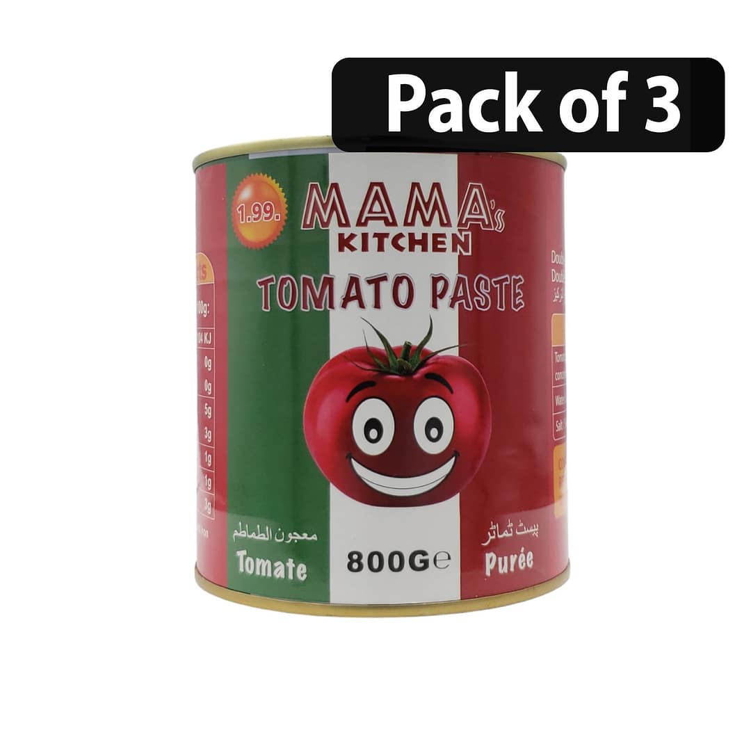 (Pack of 3) Mama's Kitchen Tomato Puree 800g (Pack of 3) Mama's Kitchen Tomato Puree 800g