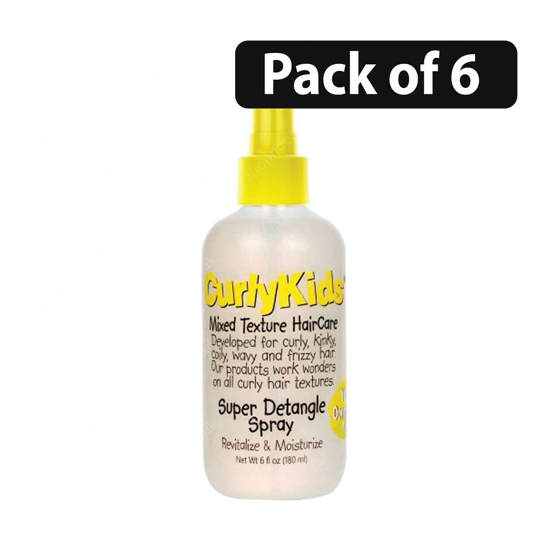 (Pack of 6) CurlyKids Super Detangle Spray 6oz (Pack of 6) CurlyKids Super Detangle Spray 6oz