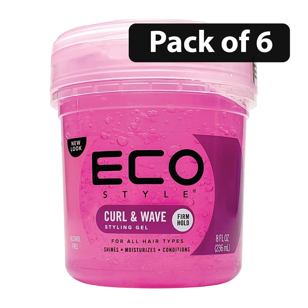 (Pack of 6) ECO Curl & Wave Styling Gel 8oz (Pack of 6) ECO Curl & Wave Styling Gel 8oz