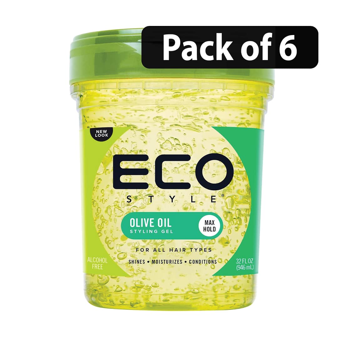(Pack of 6) Eco Styling Gel Olive Oil 32oz (2) (Pack of 6) Eco Styling Gel Olive Oil 32oz