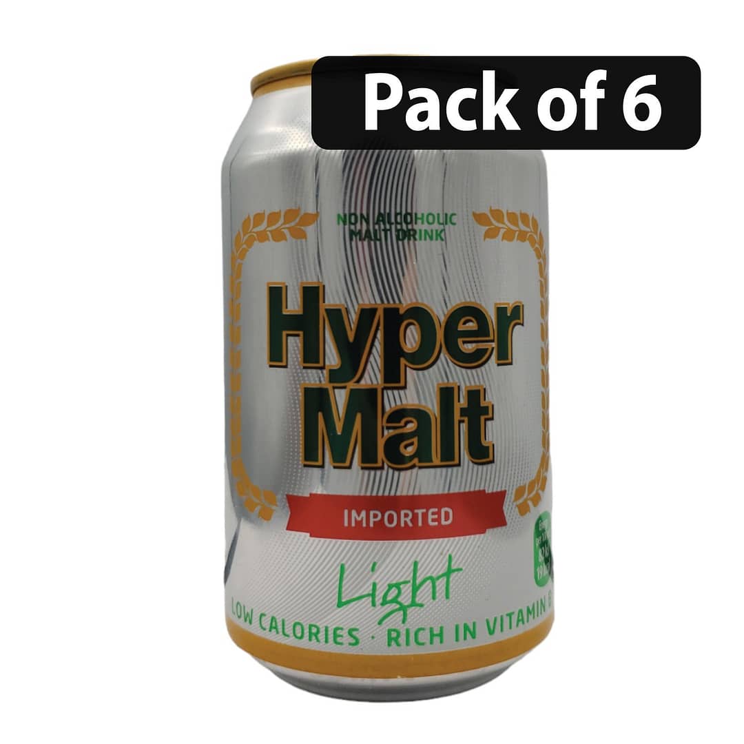 (Pack of 6) Hyper Malt Light Non Alcoholic Malt Drink 330ml (Pack of 6) Hyper Malt Light Non Alcoholic Malt Drink 330ml
