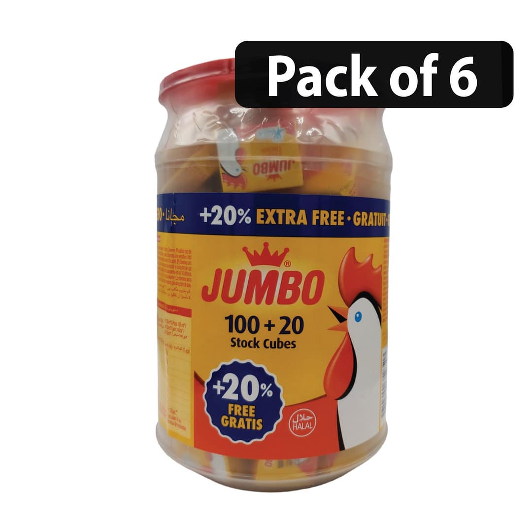 (Pack of 6) Jumbo Chicken Stock Cubes (120 Tablettes) 1200g (Pack of 6) Jumbo Chicken Stock Cubes (120 Tablettes) 1200g