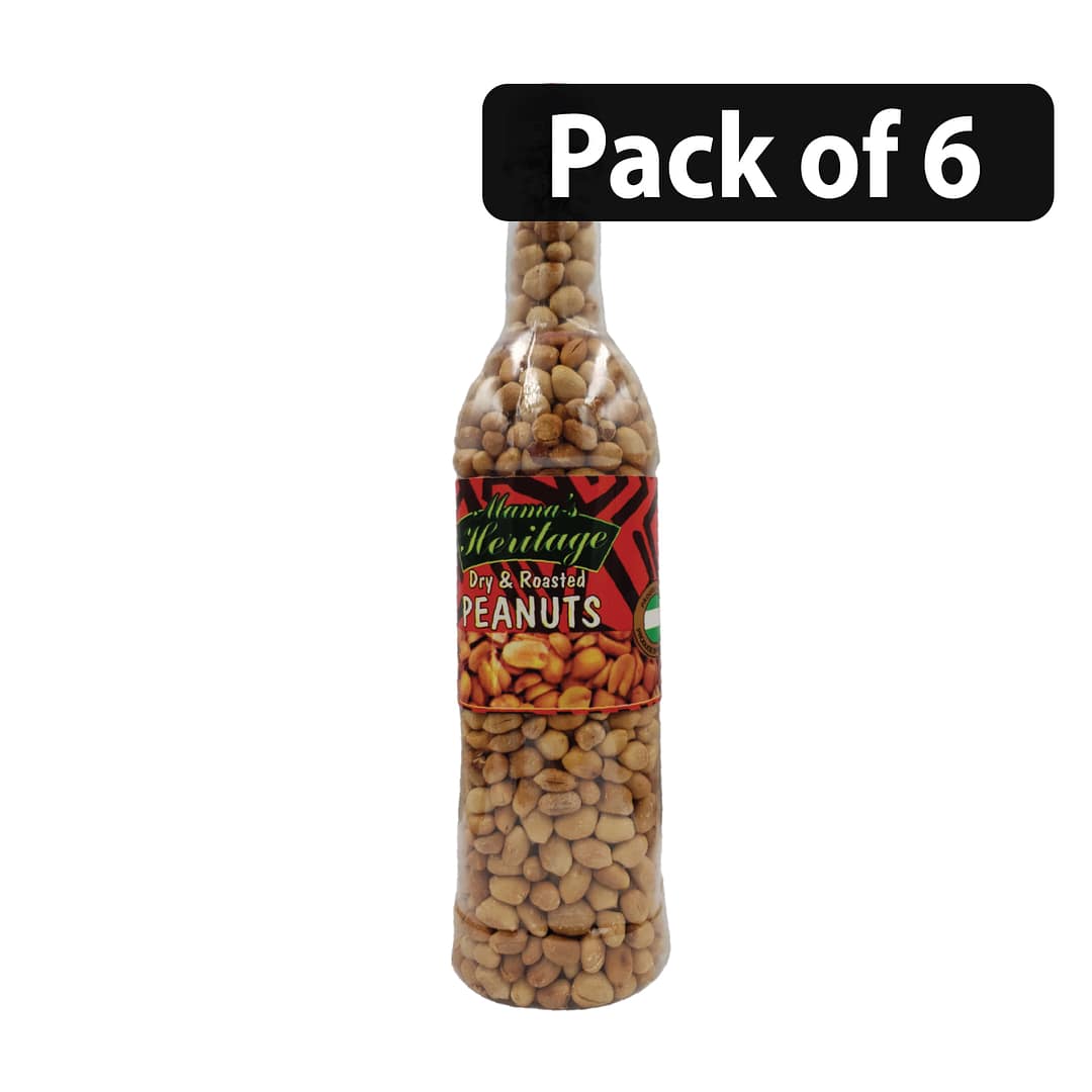 (Pack of 6) Mama's Heritage Dry & Roasted Peanuts 510g