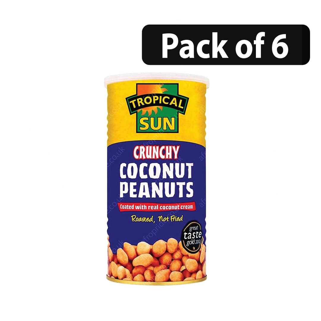 (Pack of 6) Tropical Sun Crunchy Coconut Peanut 330g (Pack of 6) Tropical Sun Crunchy Coconut Peanut 330g