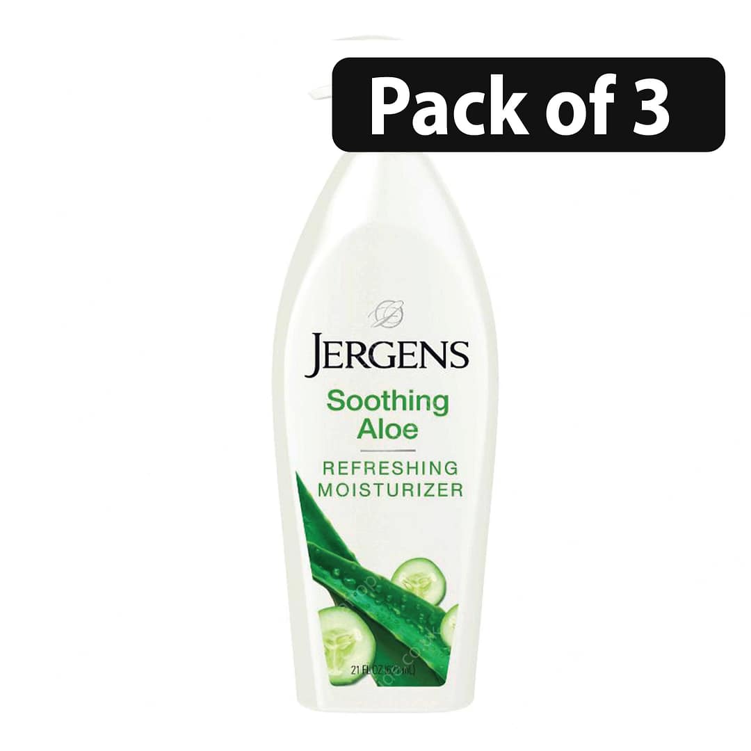 (Pack of 3) Jergens Soothing Aloe Refreshing Moisturizer 21Fl.oz (Pack of 3) Jergens Soothing Aloe Refreshing Moisturizer 21Fl.oz