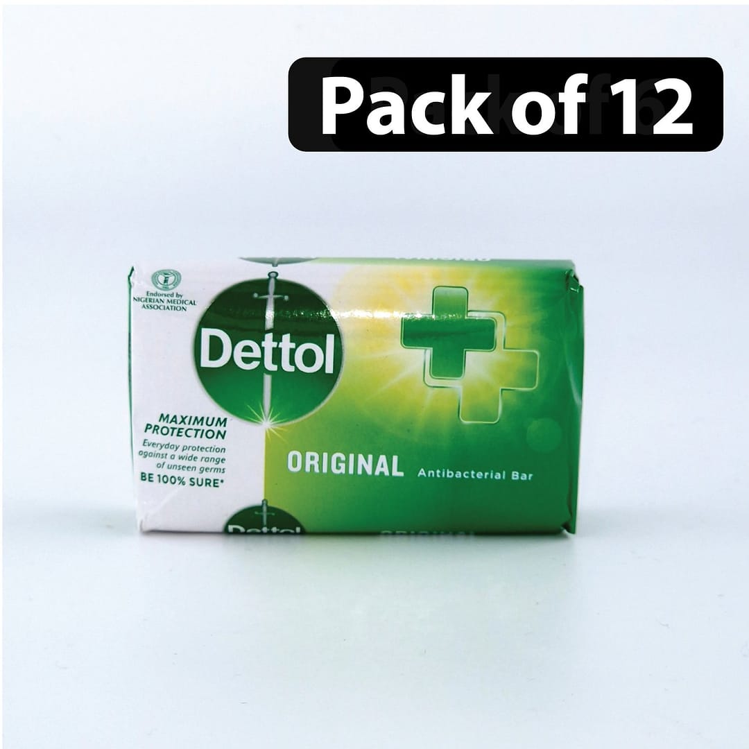 (Pack of 12) Dettol Original Anti-Bacterial Bar Soap (Pack of 12) Dettol Original Anti-Bacterial Bar Soap
