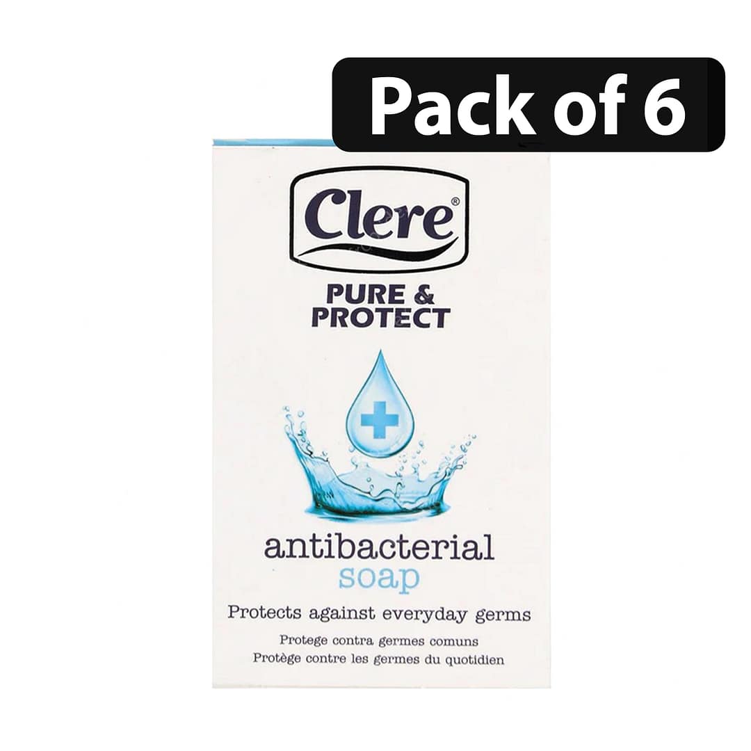 (Pack of 6) Clere Pure & Protect antibacterial soap 150g (Pack of 6) Clere Pure & Protect antibacterial soap 150g
