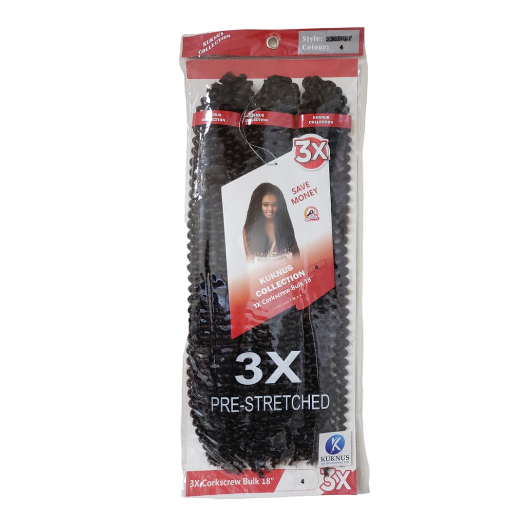 Kuknus Collection 3x Corkscrew Bulk 18'' 4'