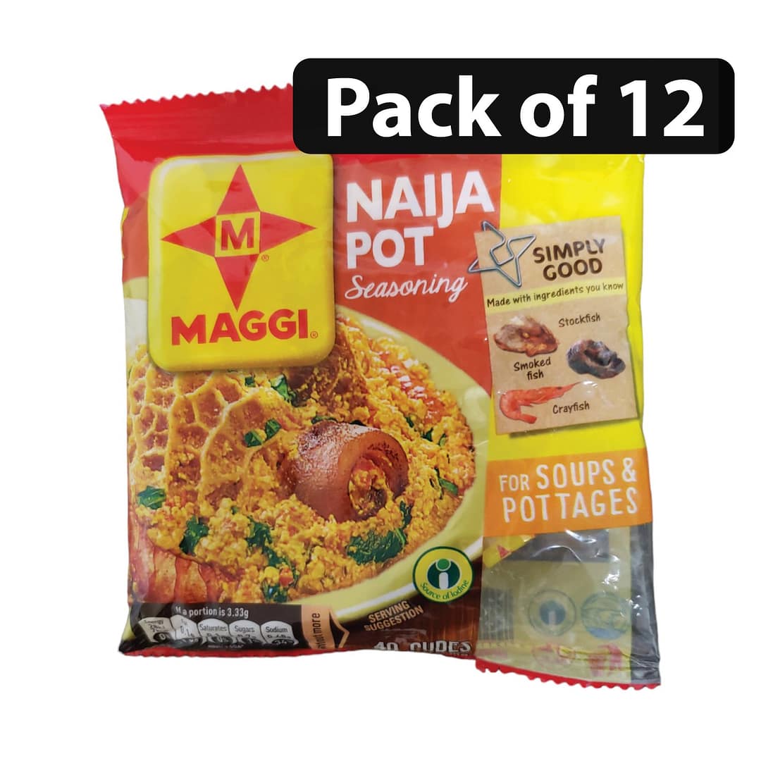 (Pack of 12) Maggi Ninja Pot Seasoning 40Cubes 160g (Pack of 12) Maggi Ninja Pot Seasoning 40Cubes 160g