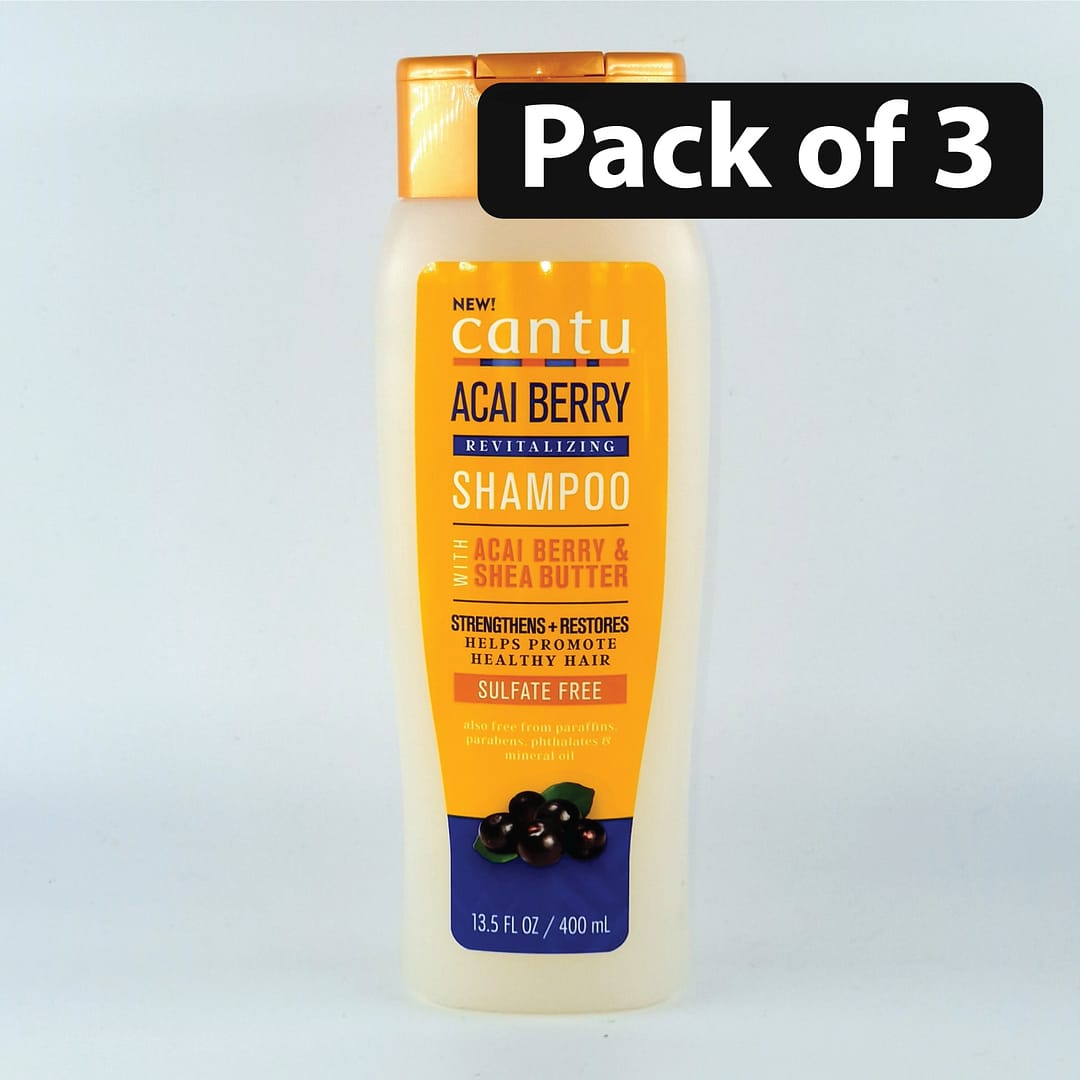 (Pack of 3) Cantu Acai Berry Revitalizing Shampoo 13.5oz (Pack of 3) Cantu Acai Berry Revitalizing Shampoo 13.5oz