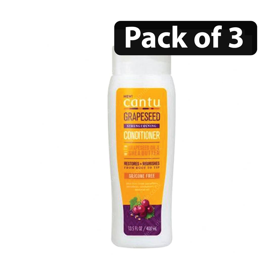 (Pack of 3) Cantu Grapeseed Strengthening Conditioner 13.5oz (Pack of 3) Cantu Grapeseed Strengthening Conditioner 13.5oz