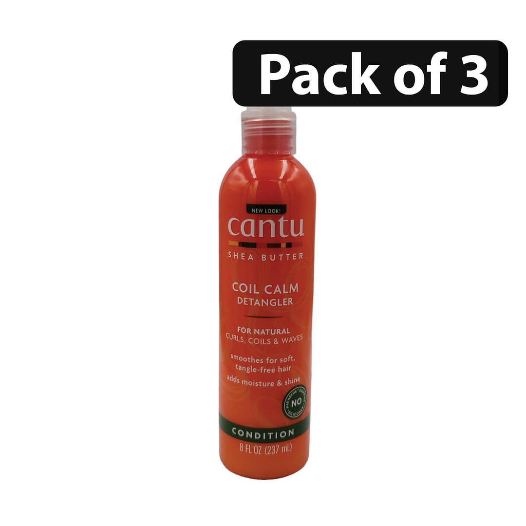 (Pack of 3) Cantu Shea Butter Coil Calm Detangler 8fl.oz (Pack of 3) Cantu Shea Butter Coil Calm Detangler 8fl.oz