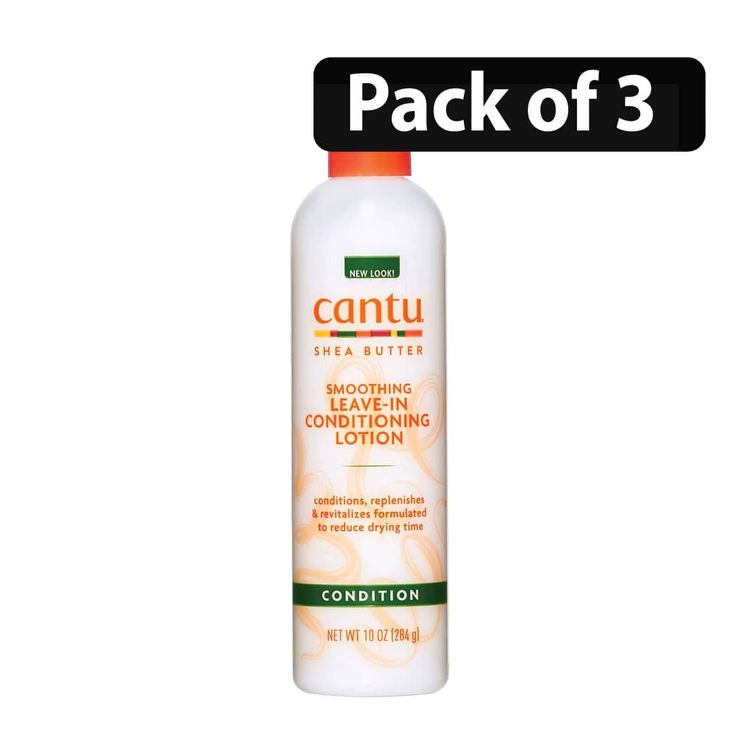 (Pack of 3) Cantu Shea Butter Smoothing Leave-In Conditioning Lotion 10oz (2) (Pack of 3) Cantu Shea Butter Smoothing Leave-In Conditioning Lotion 10oz