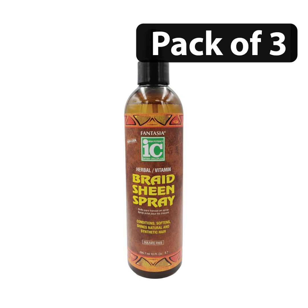 (Pack of 3) Fantasia IC Braid Sheen Spray 10fl.oz (Pack of 3) Fantasia IC Braid Sheen Spray 10fl.oz