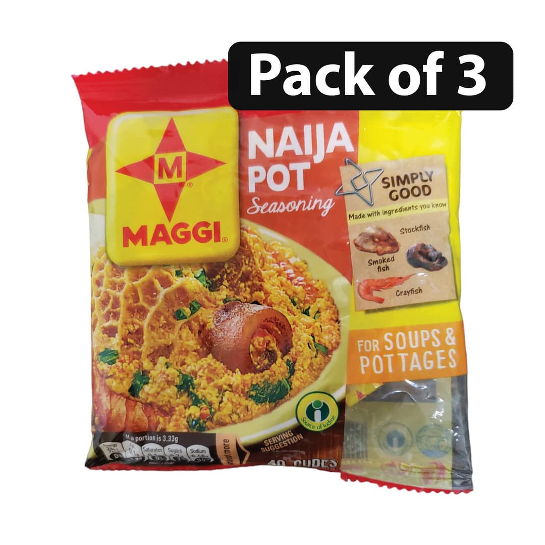 (Pack of 3) Maggi Ninja Pot Seasoning 40Cubes 160g (Pack of 3) Maggi Ninja Pot Seasoning 40Cubes 160g