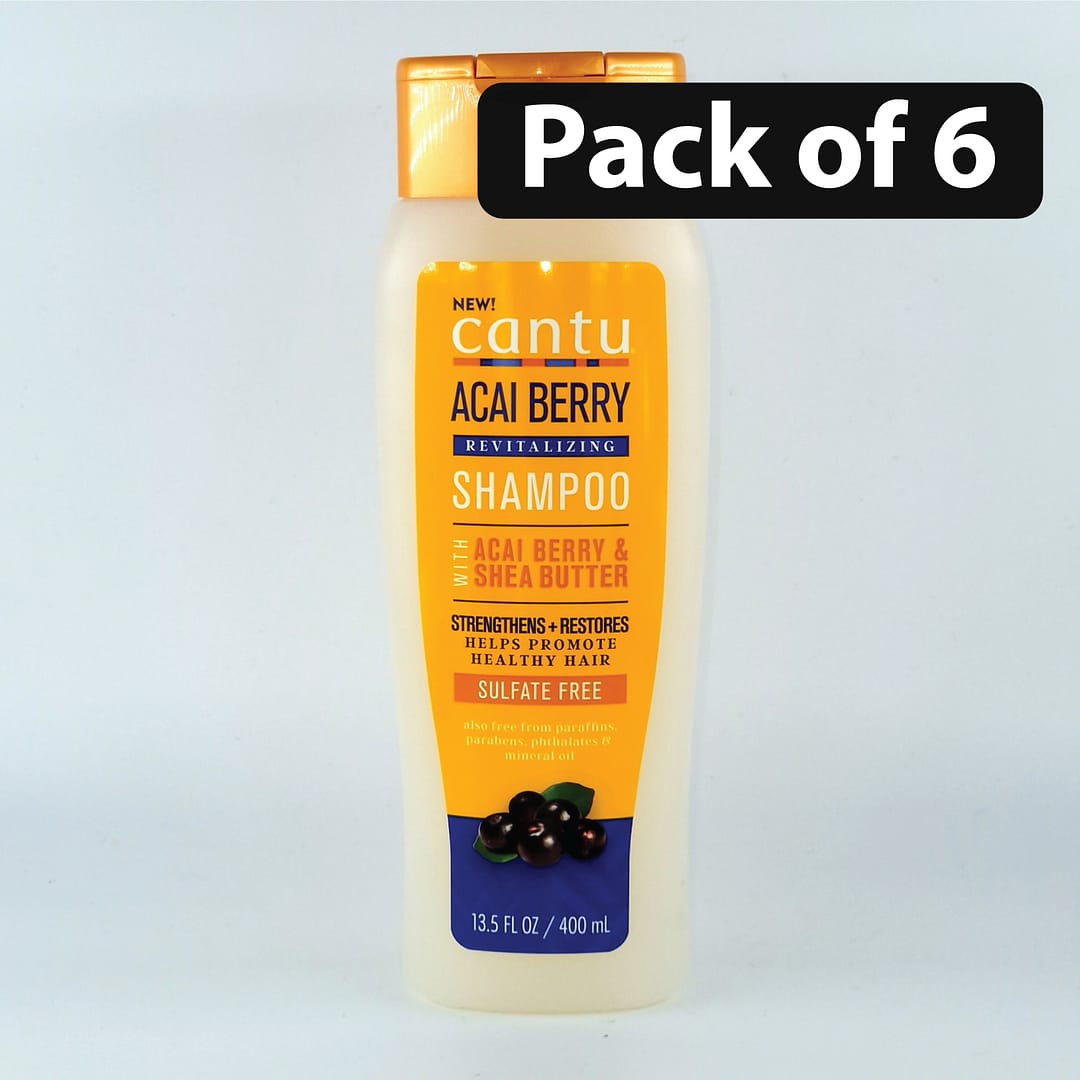 (Pack of 6) Cantu Acai Berry Revitalizing Shampoo 13.5oz (Pack of 6) Cantu Acai Berry Revitalizing Shampoo 13.5oz
