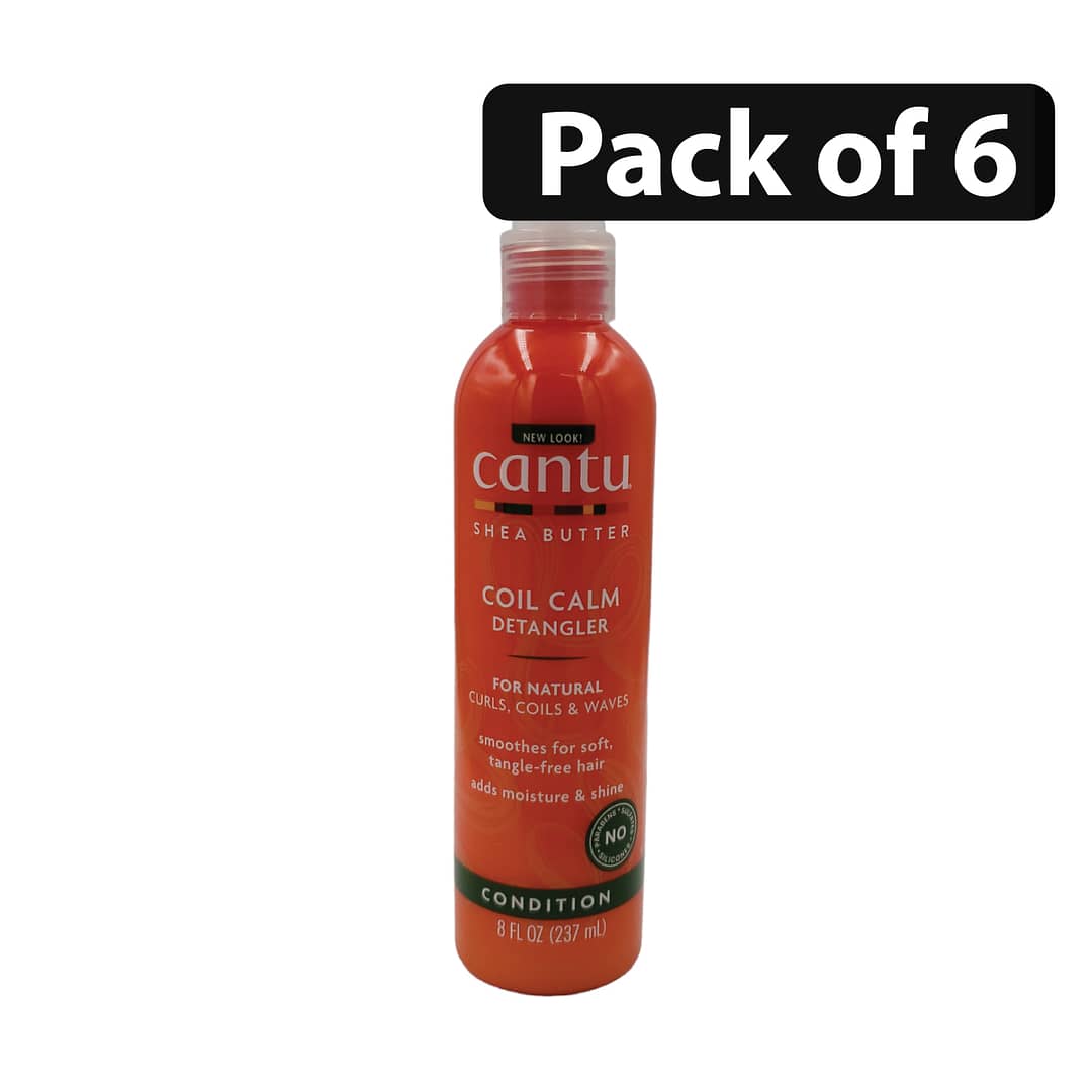 (Pack of 6) Cantu Shea Butter Coil Calm Detangler 8fl.oz (Pack of 6) Cantu Shea Butter Coil Calm Detangler 8fl.oz