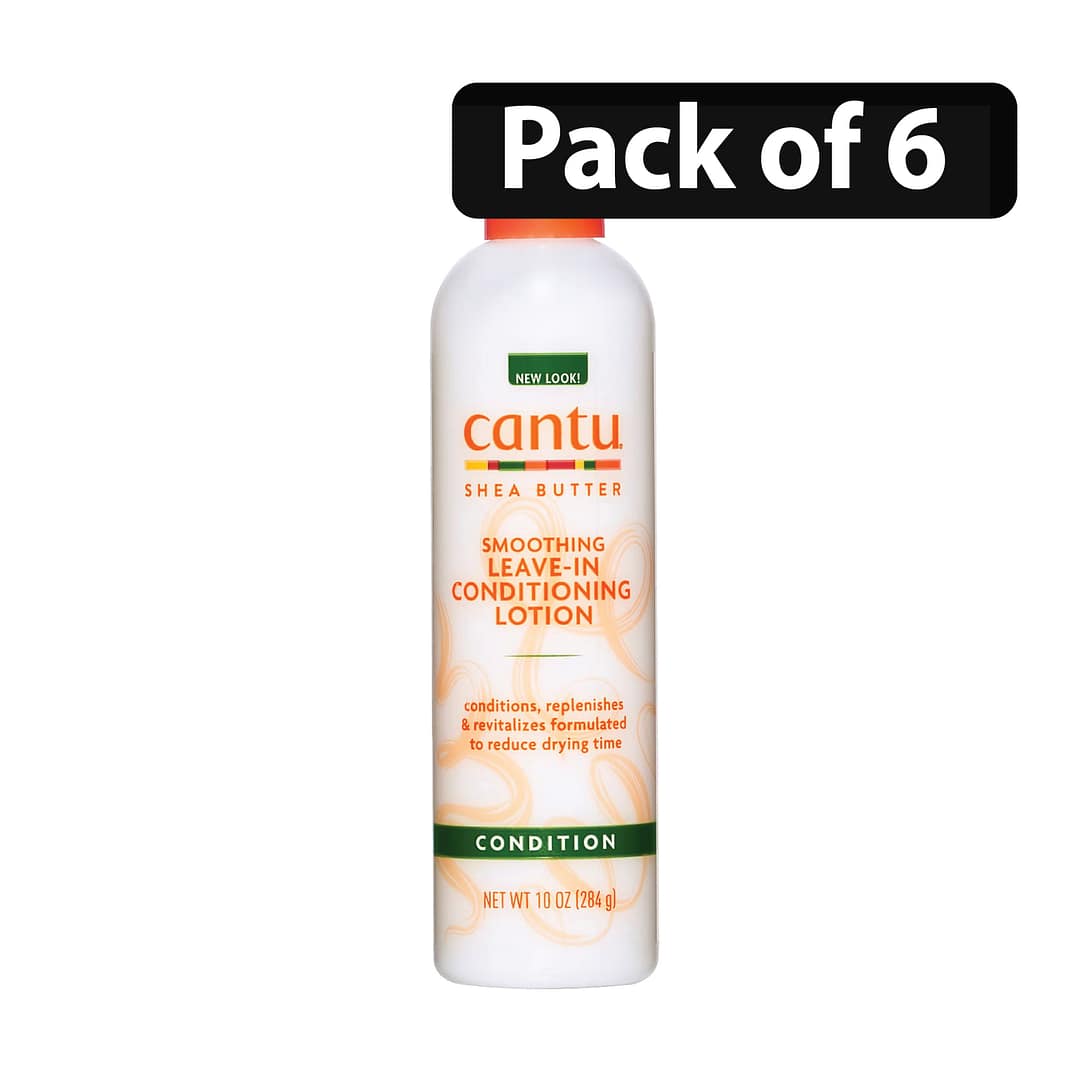 (Pack of 6) Cantu Shea Butter Smoothing Leave-In Conditioning Lotion 10oz (2) (Pack of 6) Cantu Shea Butter Smoothing Leave-In Conditioning Lotion 10oz