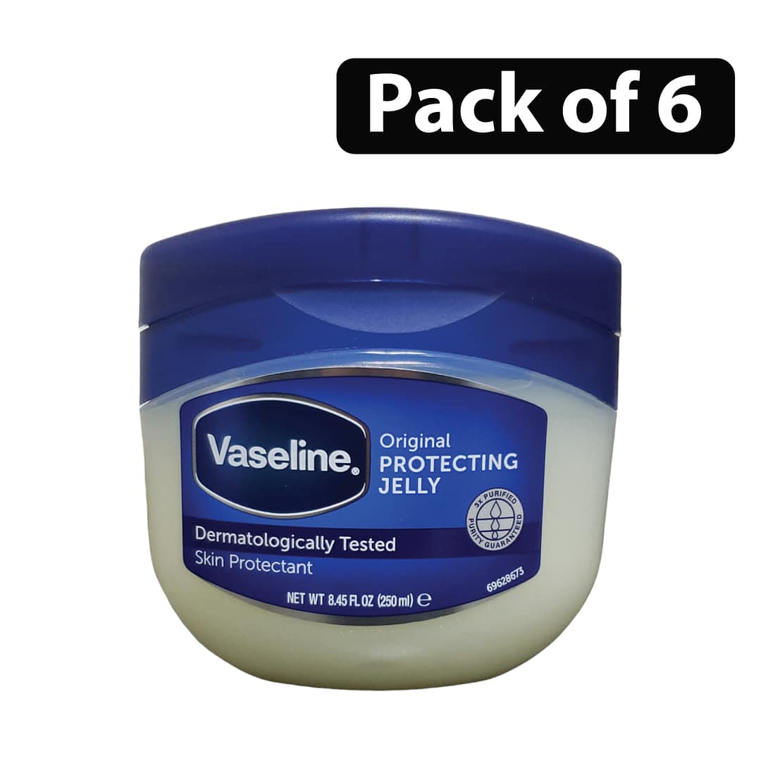 (Pack of 6) Vaseline Original Protecting Jelly 250ml (Pack of 6) Vaseline Original Protecting Jelly 250ml