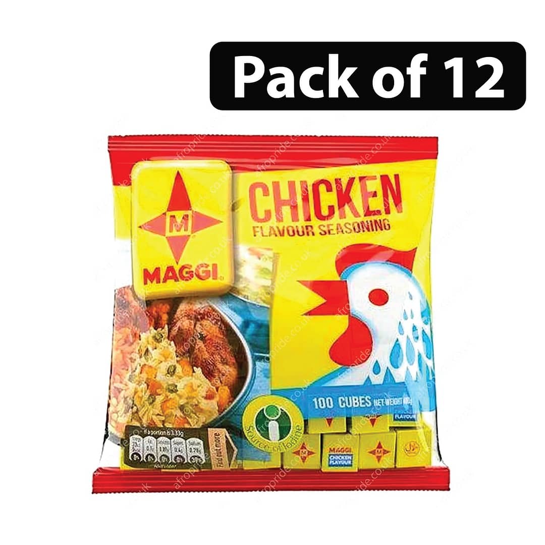 (Pack of 12) Maggi Chicken Cube 400g (100 Cubes) (Pack of 12) Maggi Chicken Cube 400g (100 Cubes)
