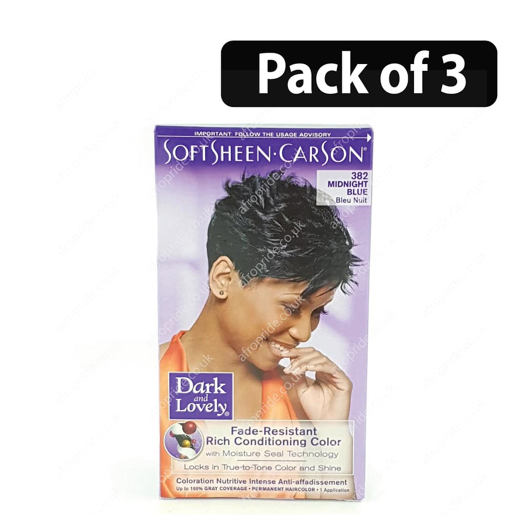 (Pack of 3) Dark & Lovely Rich Conditioning Color 382 Midnight Blue